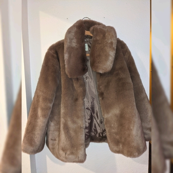 a new day Jackets & Blazers - Faux Fur Coat in Dusty Rose Color by A New Day